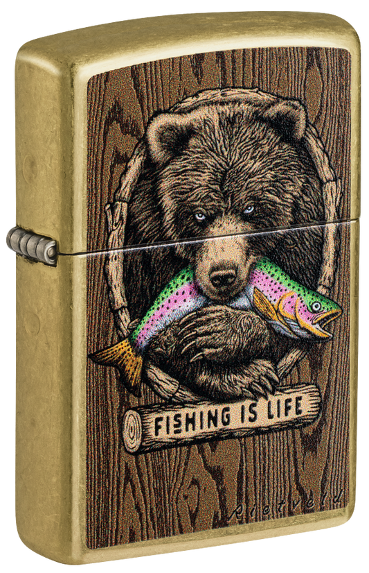 Zippo 47111 vžigalnik Bear & Fishing by Rietveld