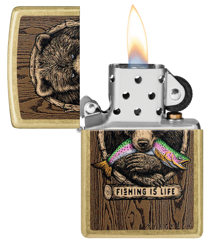 Zippo 47111 vžigalnik Bear & Fishing by Rietveld