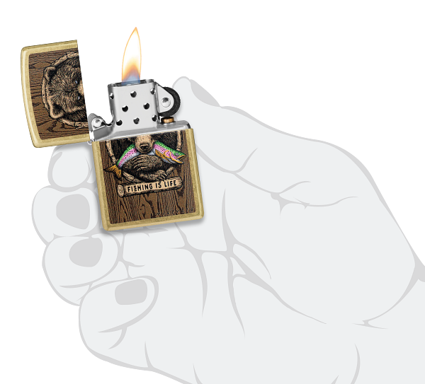 Zippo 47111 vžigalnik Bear & Fishing by Rietveld