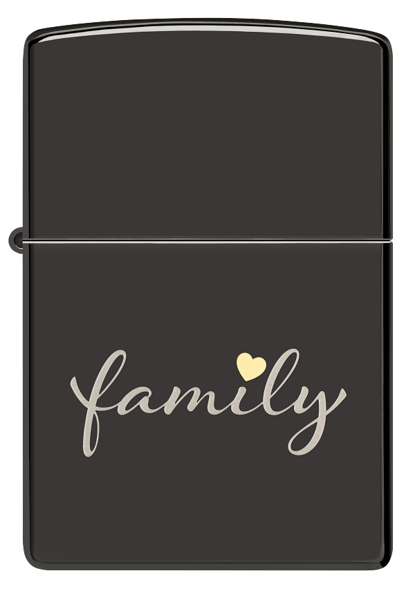 Zippo vžigalnik 47115 Family, High Polish Black