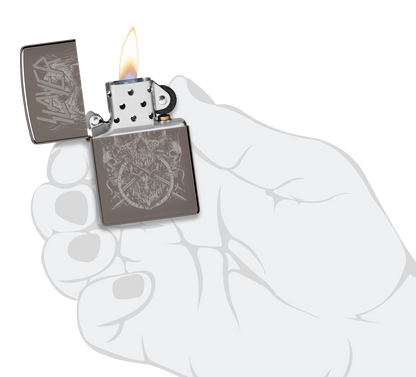 Zippo 47205 vžigalnik Slayer, Skull Logo