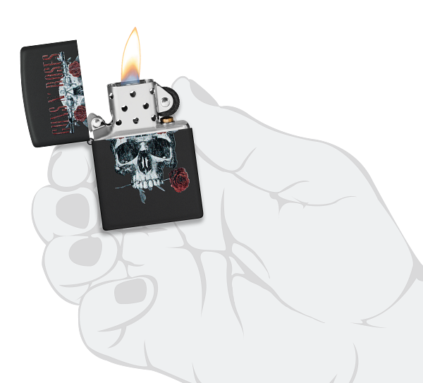Zippo 47227 vžigalnik Guns'N'Roses, Skull and Roses