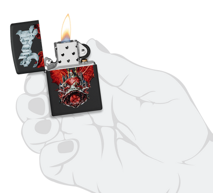Zippo 47233 vžigalnik Ghost, Black Matte