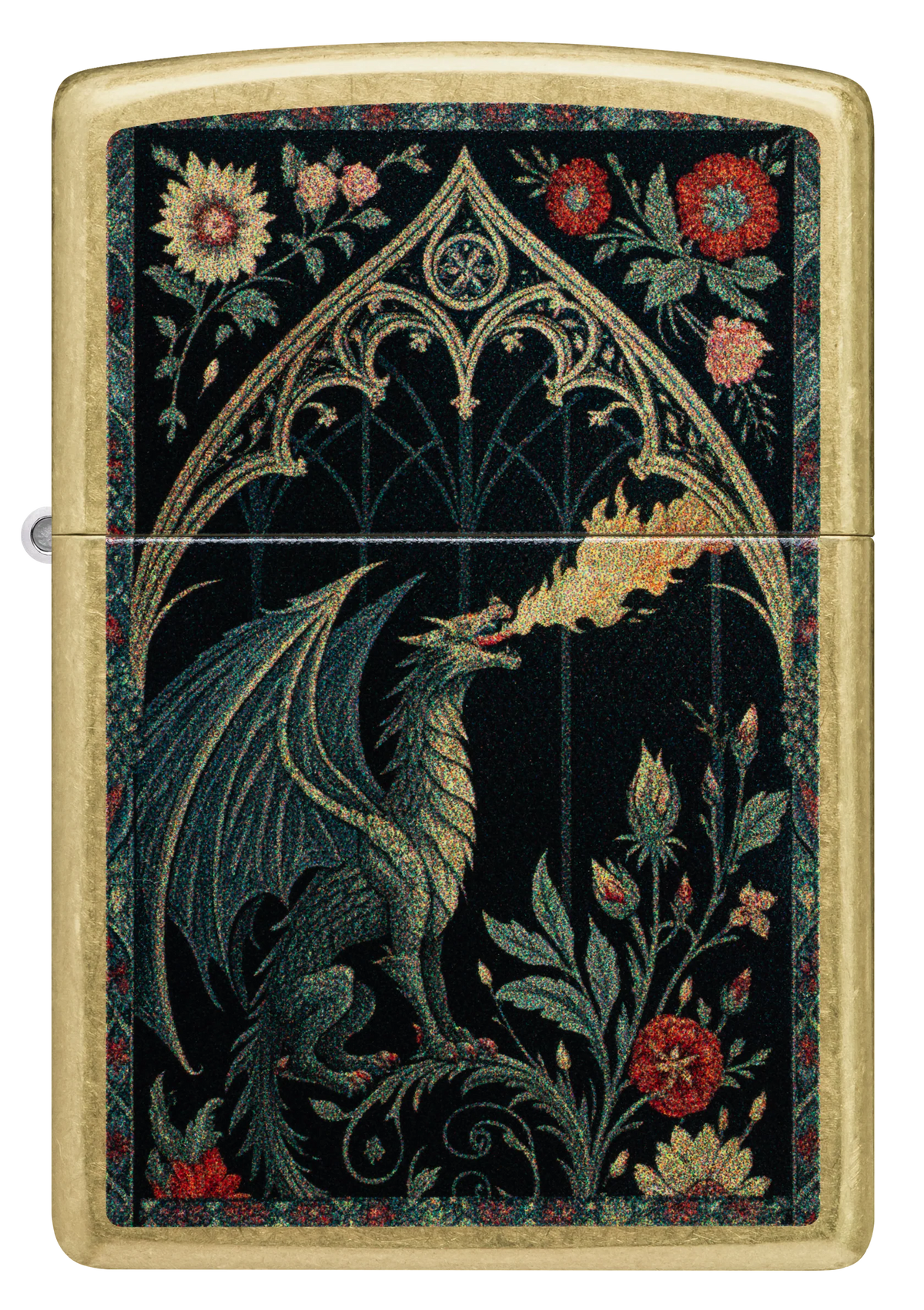 Zippo 47259 vžigalnik Fire Breathing Dragon, Street Brass