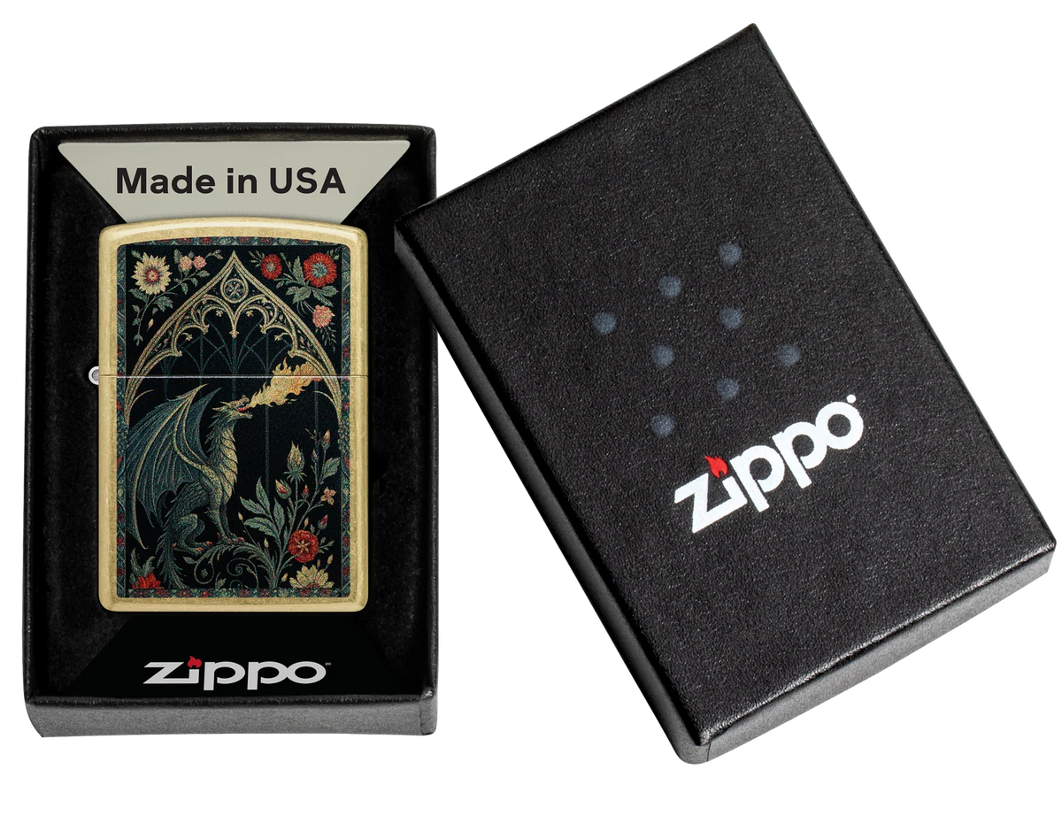 Zippo 47259 vžigalnik Fire Breathing Dragon, Street Brass