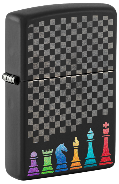 Zippo vžigalnik 48662 Chess Pieces, Black Matte