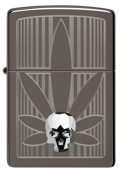 Zippo vžigalnik 48773 Cannabis Skull Crystal