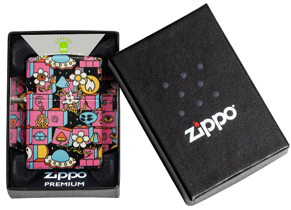 Zippo 48779 vžigalnik Abstract Pink, Glow in the Dark
