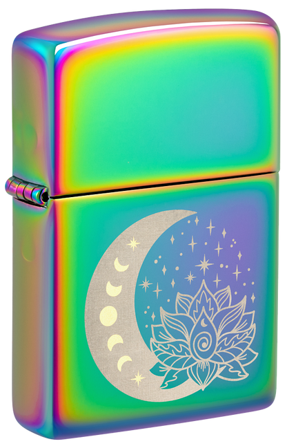 Zippo 48910 vžigalnik Spiritual Moon & Lotus, Multi Color