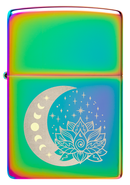 Zippo 48910 vžigalnik Spiritual Moon & Lotus, Multi Color