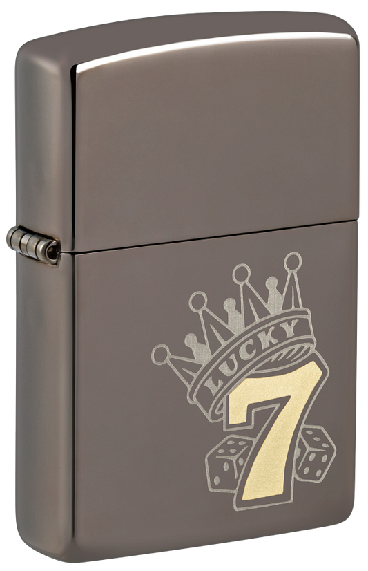 Zippo 48913 vžigalnik Lucky 7, Black Ice