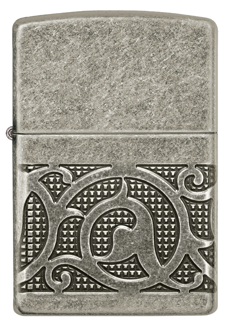 Zippo vžigalnik 49290 Pattern Armor Antique Silver