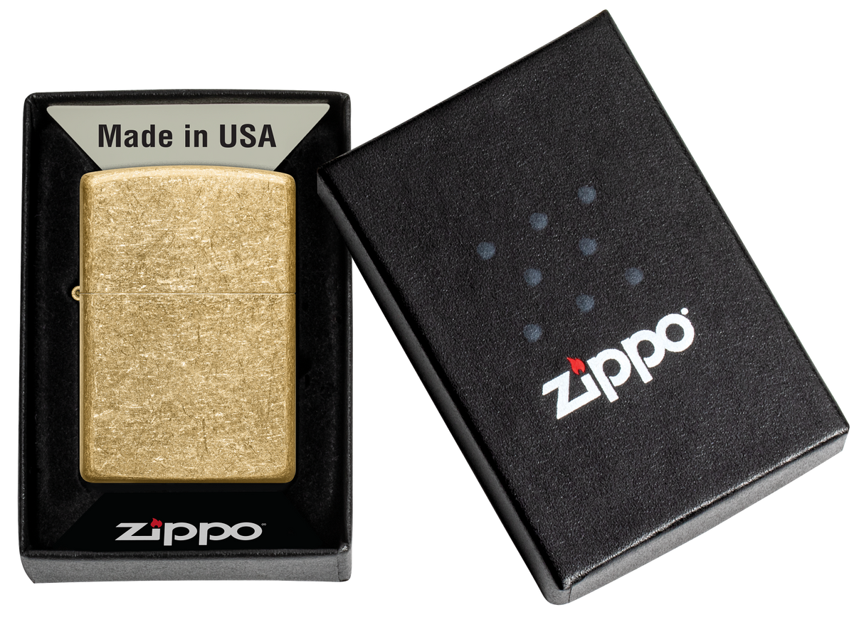 Zippo vžigalnik 49477 Classic Tumbled Brass