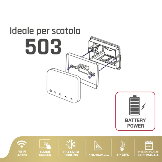 Termostat 49683040 WI-FI smart, bel