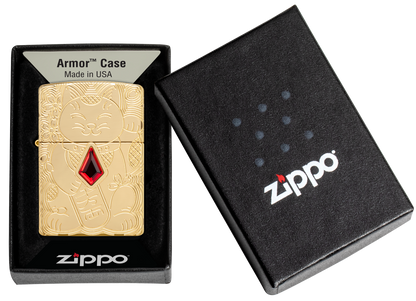 Zippo vžigalnik 49802 Armor® Lucky Cat