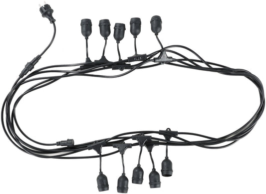 Avide 925967 Kabel za žarnice E27 - 10 vtičnic 10m IP44