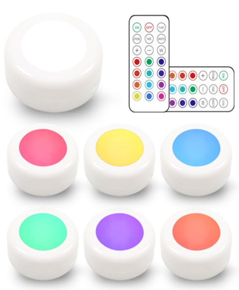 Avide 995922 Svetilka nočna Mini prenosna 6kos/set 0.45W RGB 3000K 22lm, EMPNL-0.45W-RGB