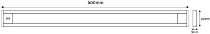 Svetilka Cabinet 9W LED SMD 4000K 900lm IP44 2X600x40x9mm Sensor ABLSCAB-60NW-BL2