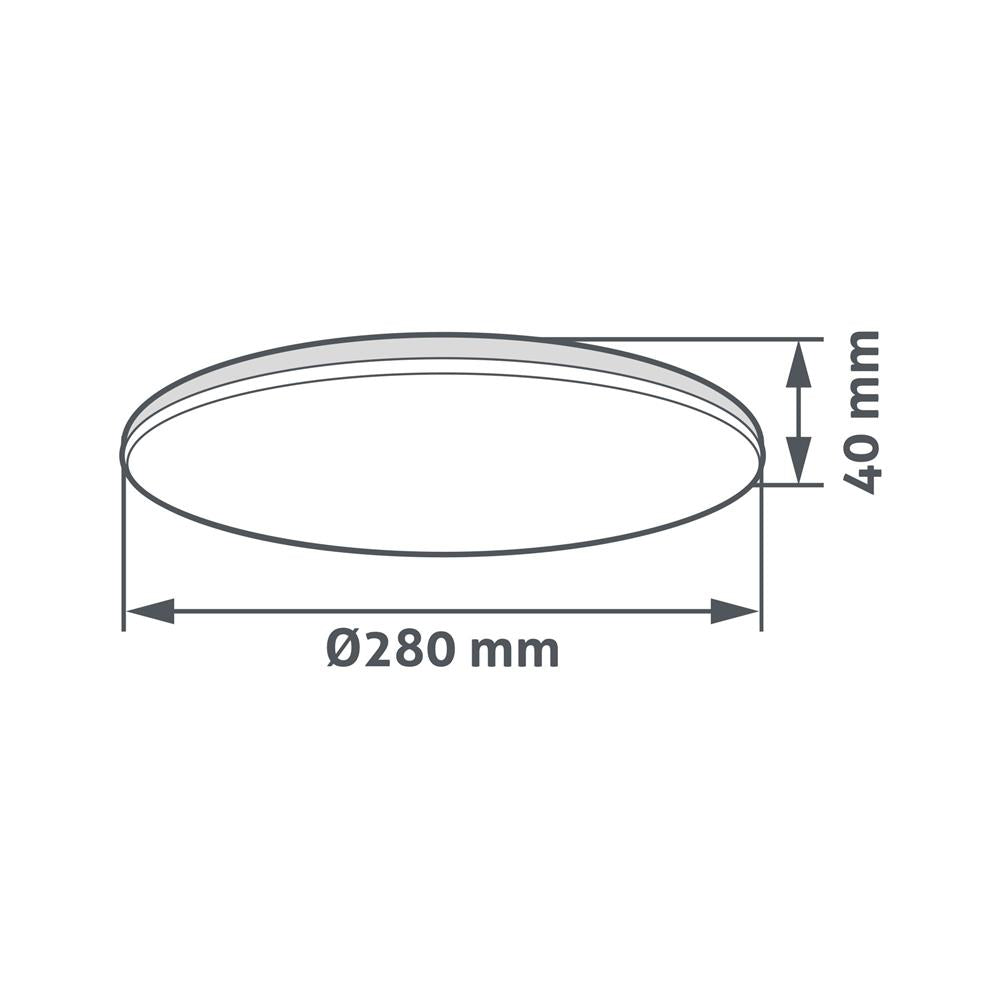 Svetilka stropna LED Pandora srebrna V2 15W 4000K 1125lm okrogla ACLO28NW-15W-PAN2S-S