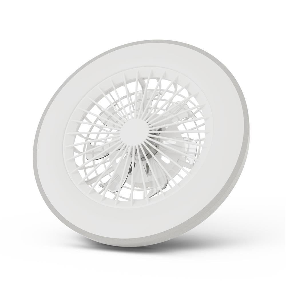 Svetilka stropna Whitney z ventilatorjem, Srebrna, AFCLCCT-48W-15W-WHS
