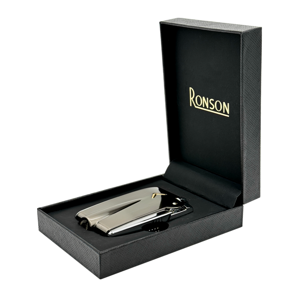 Vžigalnik Ronson 100003 plinski Premier Varaflame, Siv