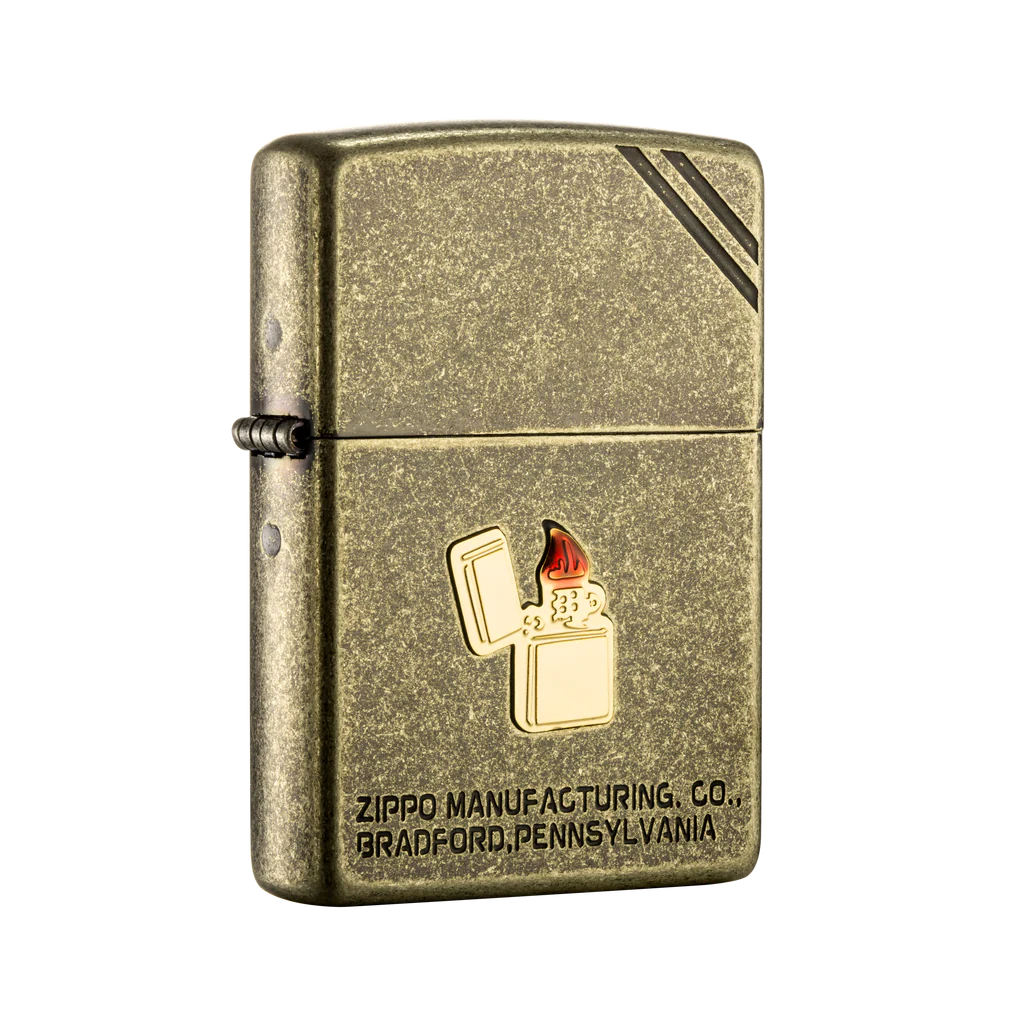 Zippo vžigalnik ZA-3-90A Antique Stone BS Emblem