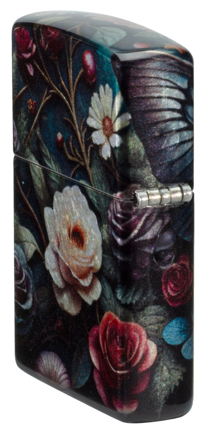 Zippo 46848 vžigalnik Floral Butterfly Skull