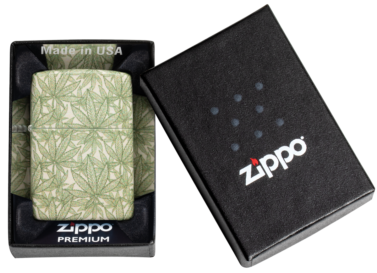 Zippo vžigalnik 49804 Green Cannabis
