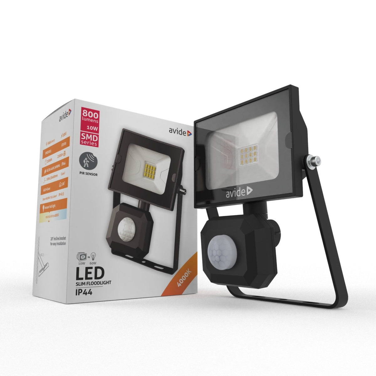 Avide 908984 Reflektor s senzorjem SMD LED 10W NW  800 lm