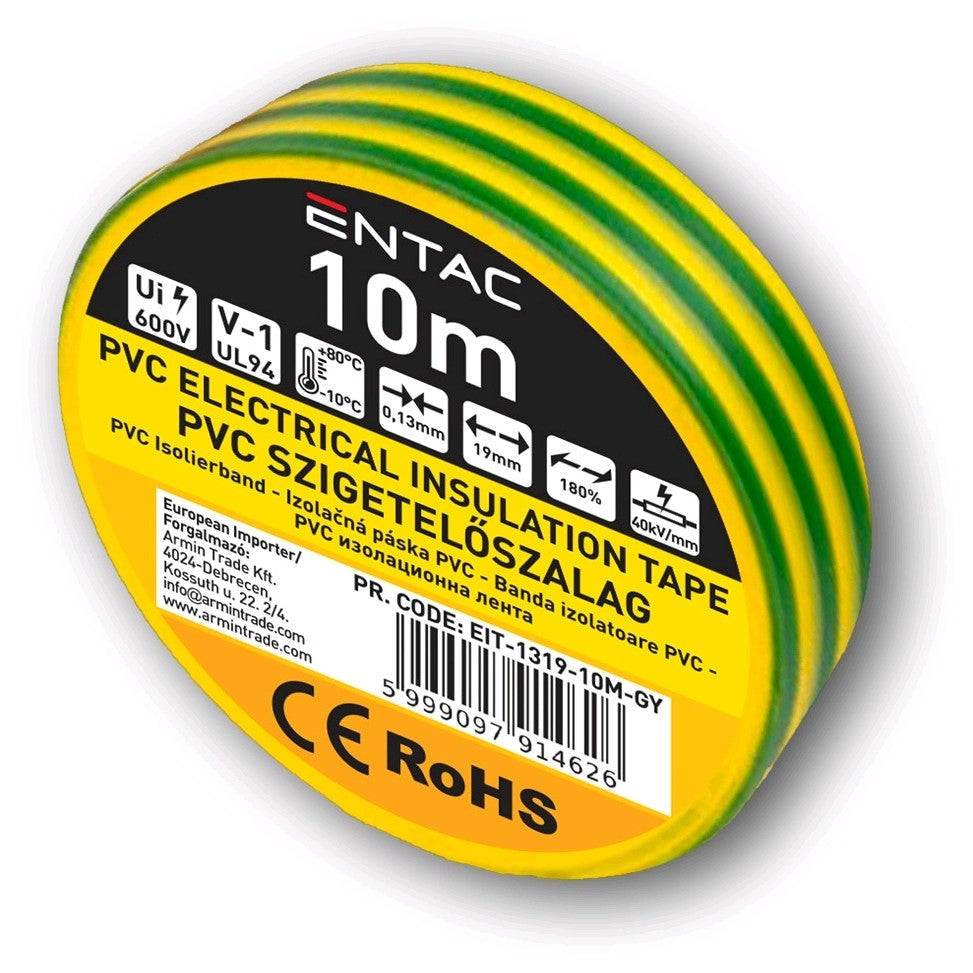 Entac 914626 Izolacijski trak 10m, 0.13x19mm