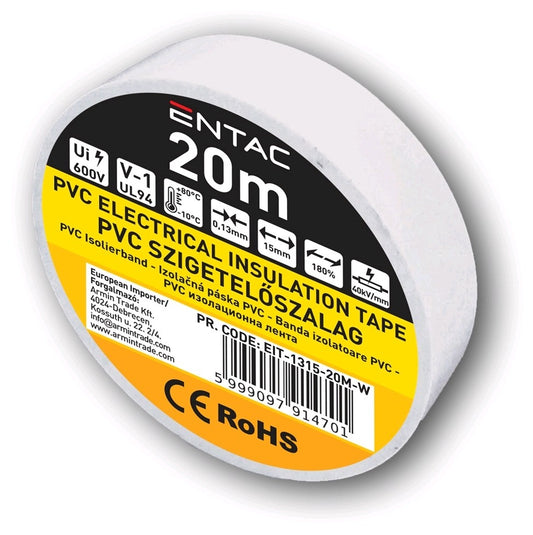 Entac 914701 Izolacijski trak 20m, 0.13x15 mm