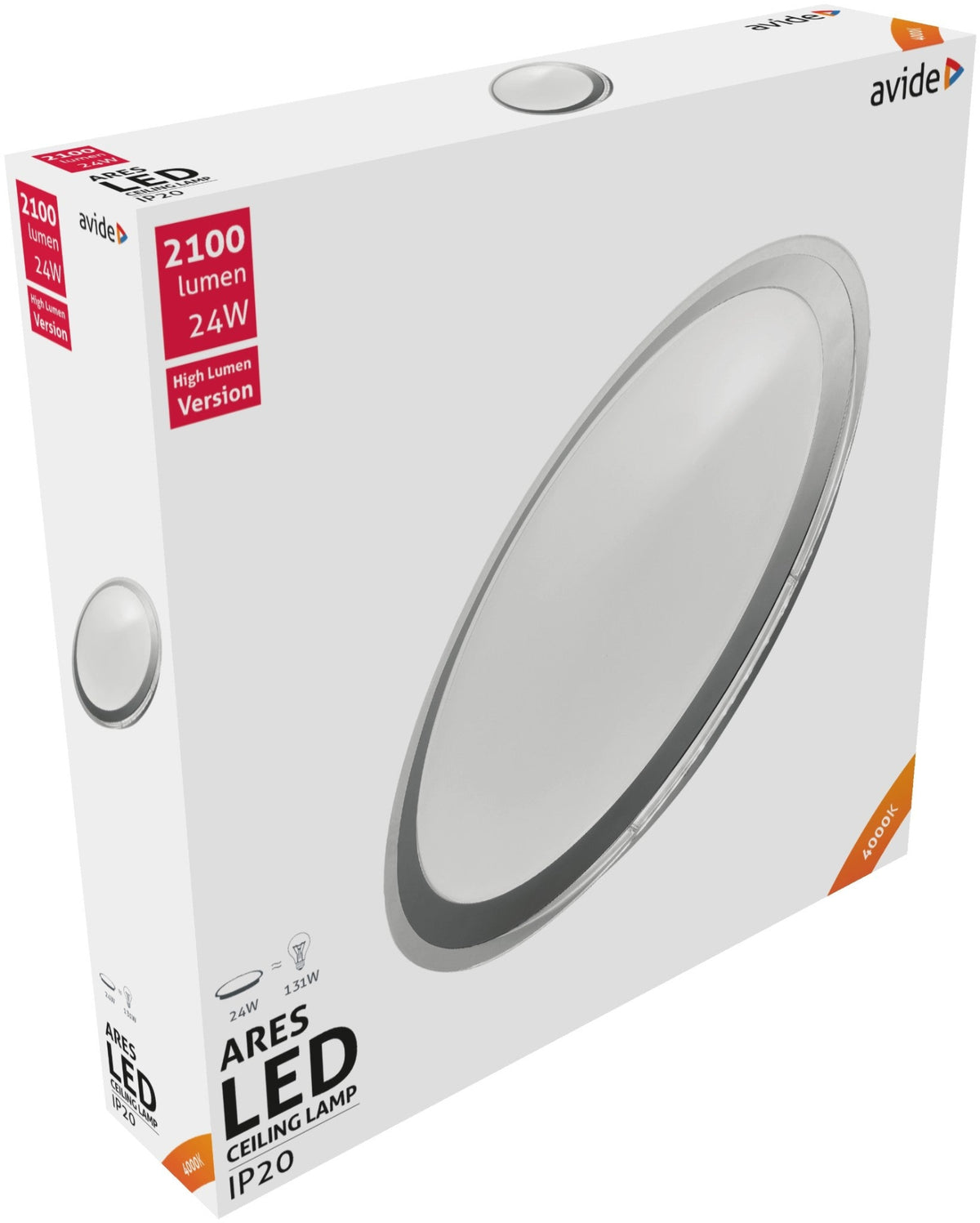 Avide 927244 Stropna svetilka Ares LED 24W NW 2100 lumnov